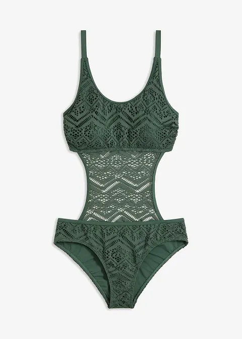 Monokini in grün von vorne - bonprix