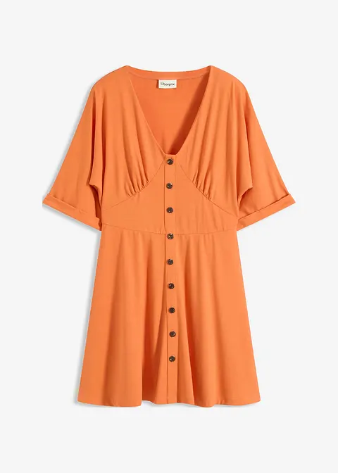 Tailliertes Minikleid in orange von vorne - bonprix