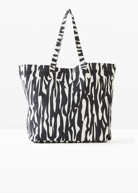 Shopper Canvas in weiß von vorne - bonprix