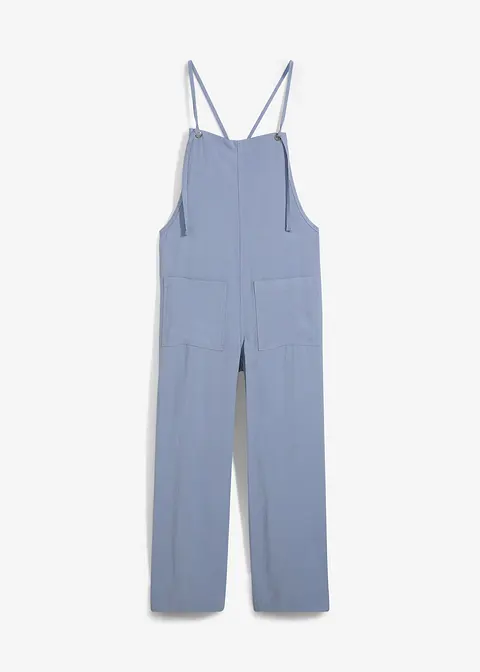 Jumpsuit aus softer Viskose in blau von vorne - bonprix