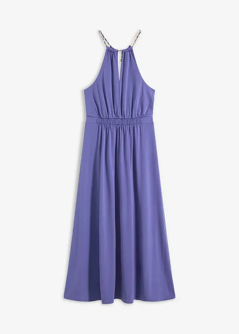 Maxikleid mit Kettendetail in blau von vorne - bonprix