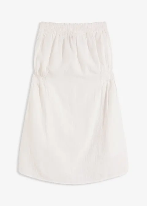 Musselin Strandkleid in weiß von vorne - bonprix