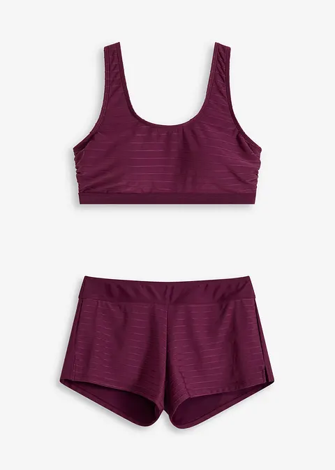 Bustier Bikini (2-tlg.Set) in lila von vorne - bonprix