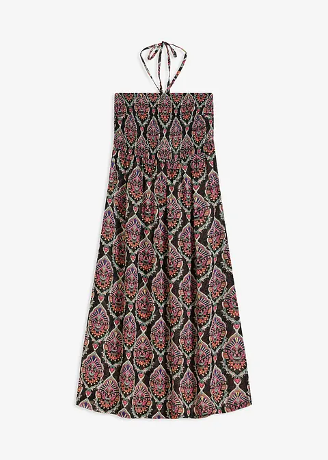 Chiffon Strandkleid in schwarz von vorne - bonprix