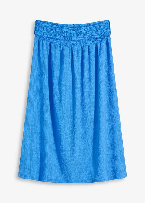 Jersey-Rock mit breitem Bund in blau von vorne - bonprix