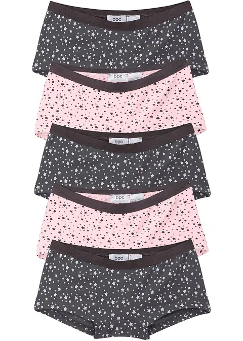 Panty (5er-Pack) in grau von vorne - bonprix