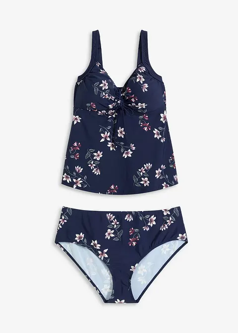 Tankini (2-tlg.Set) in blau von vorne - bonprix