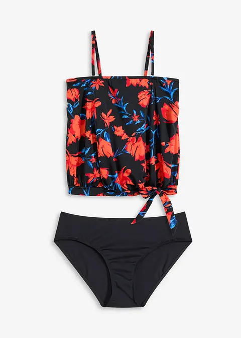 Tankini (2-tlg.Set) in schwarz von vorne - bonprix