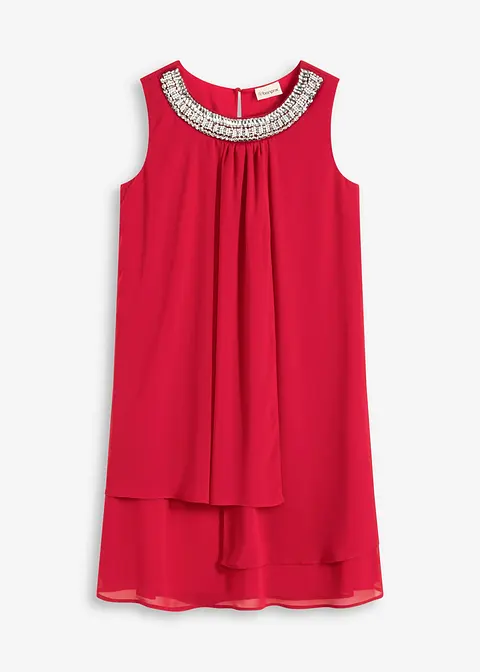 Premium Kleid mit Applikation in rot von vorne - bonprix