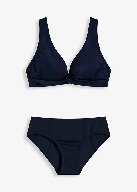 Push up Bikini (2-tlg.Set) in blau von vorne - bonprix