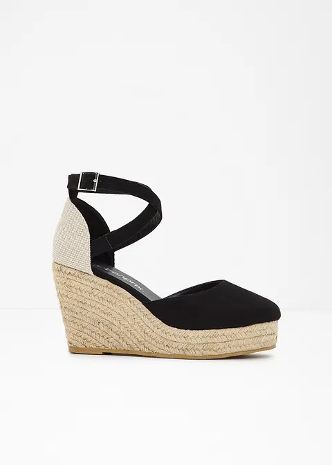 Keilsandalette in schwarz - bonprix
