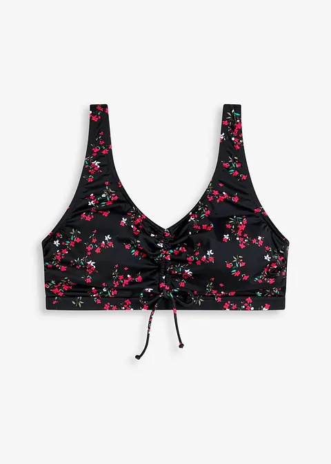 Bustier Bikini Oberteil in schwarz von vorne - bonprix