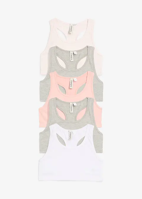 Bustier (5er Pack) in rosa von vorne - bonprix