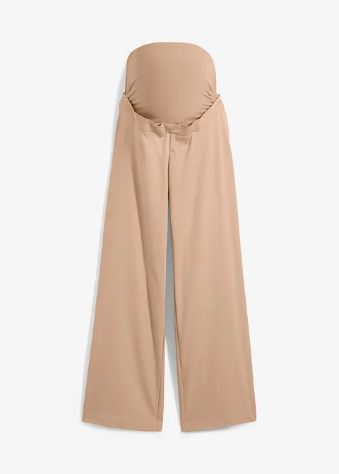 Bequeme Umstandshose, Loose Fit in beige von vorne - bonprix