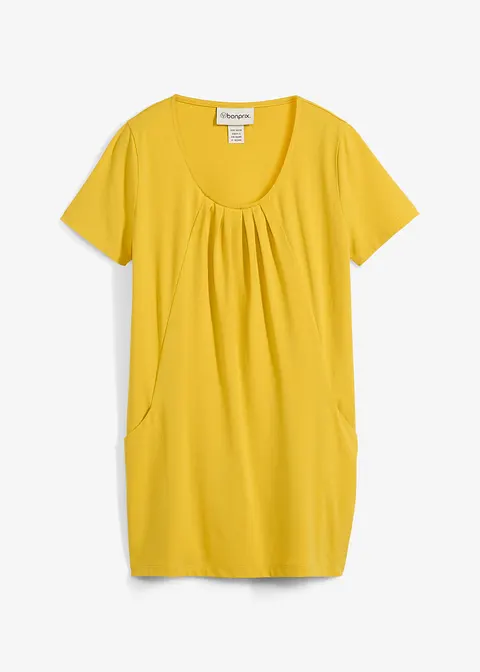 Longshirt mit Viskose in gelb von vorne - bonprix