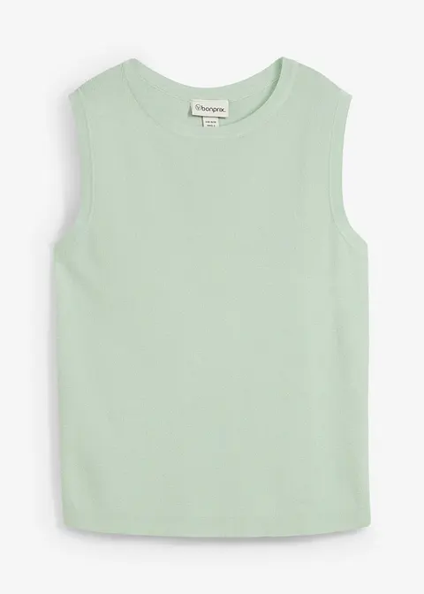 Stricktop in grün von vorne - bonprix