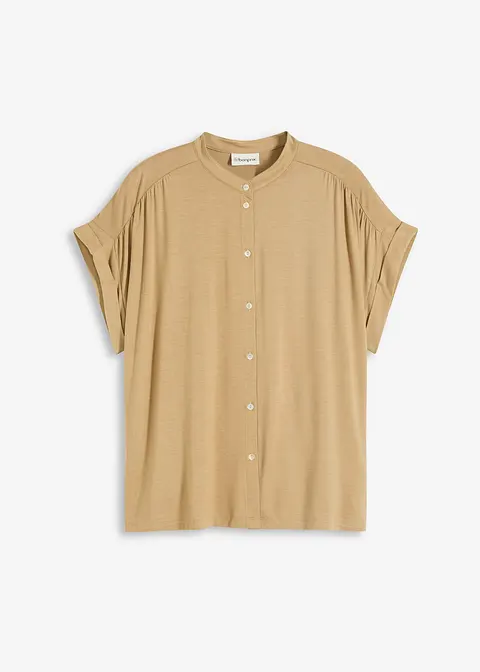 Shirtbluse in braun von vorne - bonprix