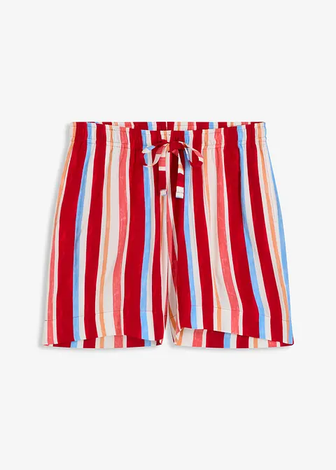 Schlupf-Shorts aus feiner Viskose in rot von vorne - bonprix