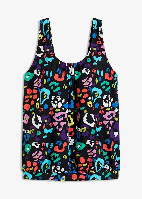 Tankini Oberteil in schwarz von vorne - bonprix