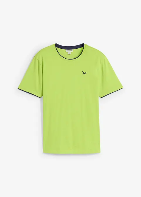 T-Shirt aus reiner Bio-Baumwolle in grün von vorne - bonprix
