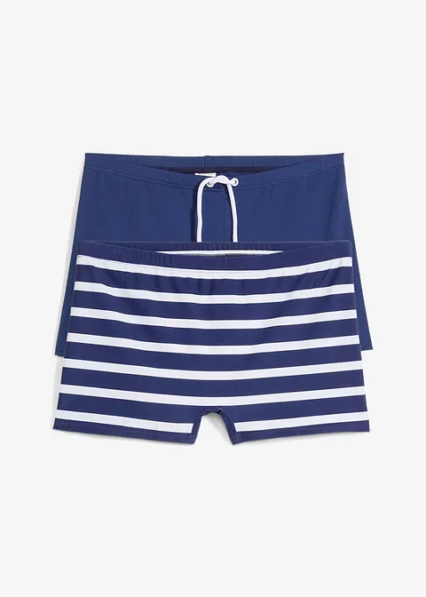 Badeshorts (2er Pack) in blau von vorne - bonprix