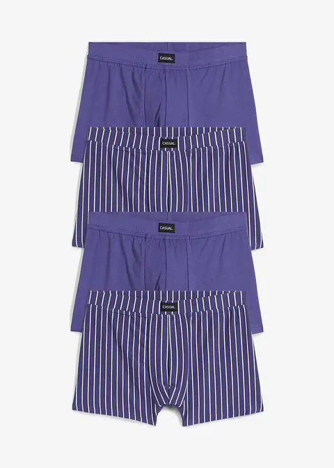 Boxershorts eng  (4er Pack) in blau von vorne - bonprix