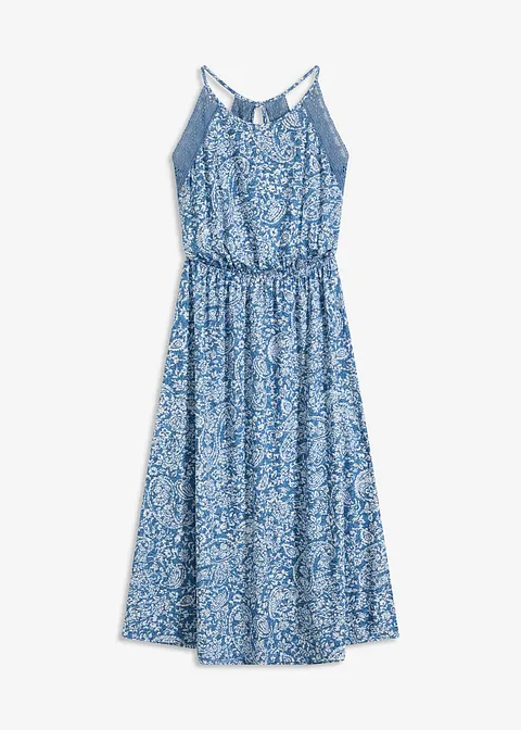 Jerseykleid in blau von vorne - bonprix
