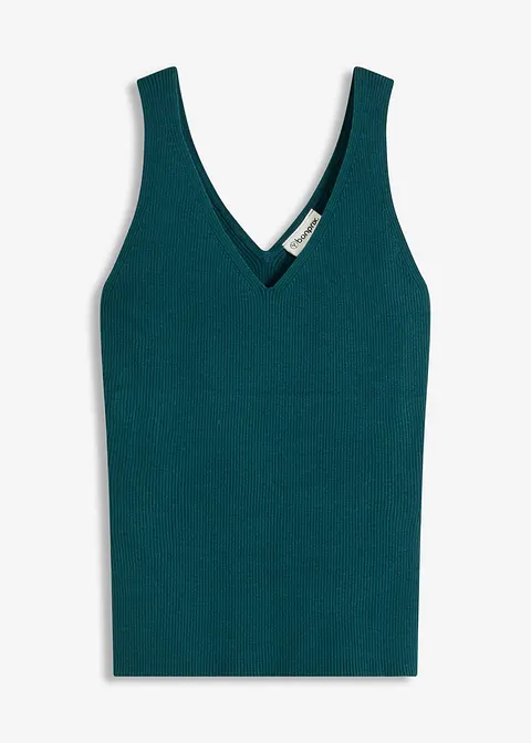 Stricktop in petrol von vorne - bonprix