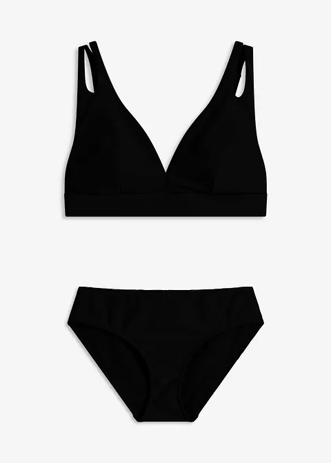 Bikini (2-tlg.Set) mit Cut-Out in schwarz von vorne - bonprix