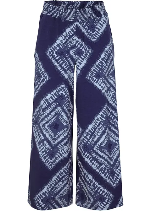 Shirthose aus Bio-Baumwolle mit Bequembund in blau von vorne - bonprix