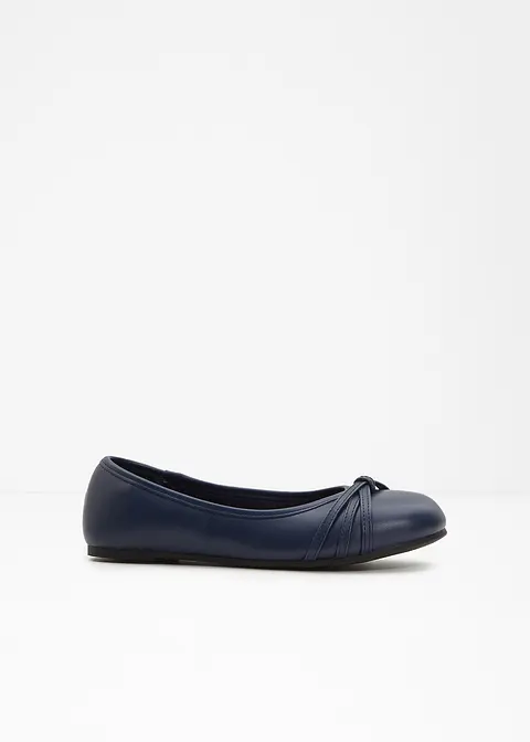 Komfort Ballerina in bequemer Weite in blau - bonprix