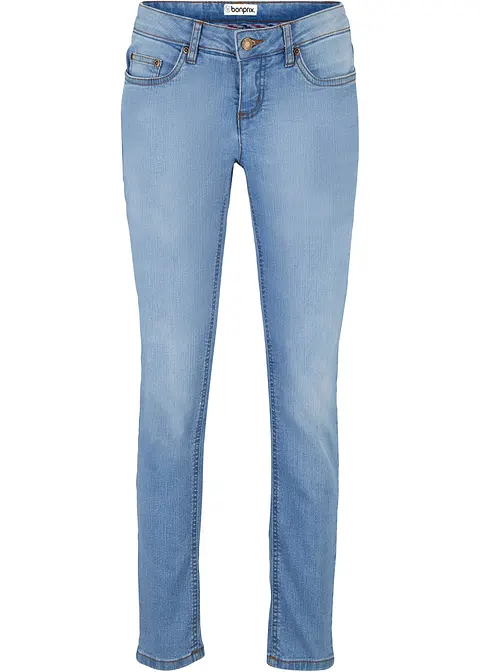 Skinny Jeans Mid Waist, Stretch in blau - bonprix