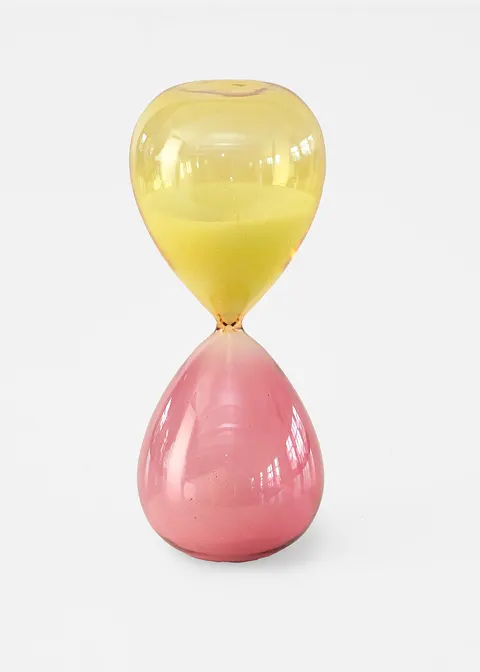Deko-Objekt Sanduhr in gelb von vorne - bonprix
