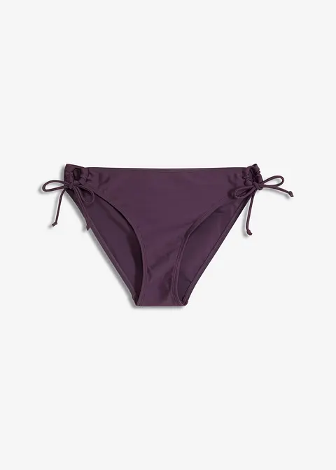 Bikinihose mit Bindedetail in lila von vorne - bonprix