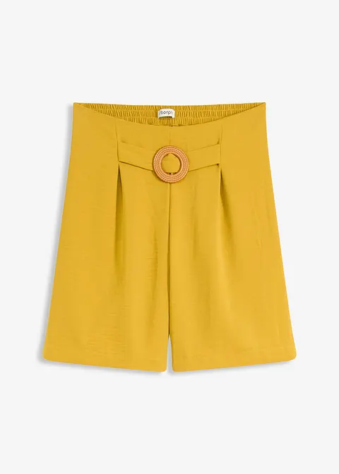 Schlupf-Shorts in gelb von vorne - bonprix