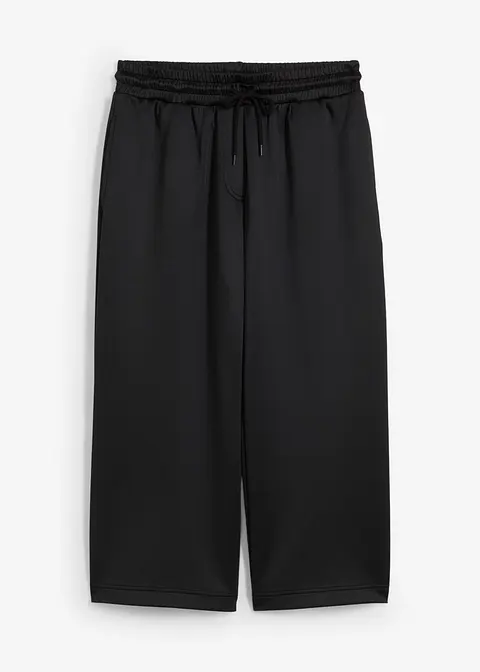 Scuba-Hose, Lang in schwarz von vorne - bonprix