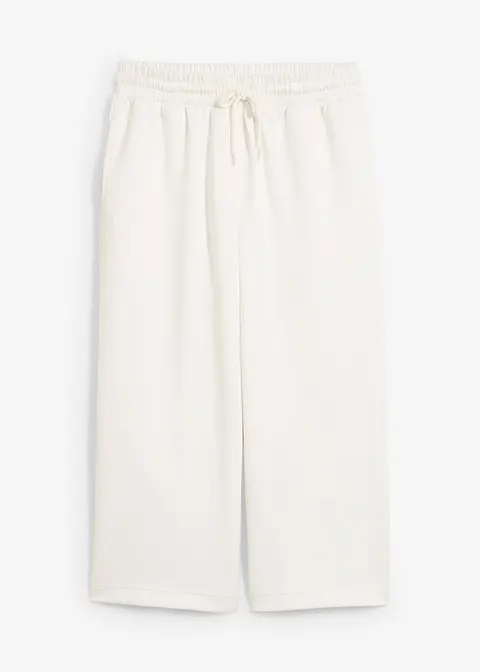 Scuba-Hose, 3/4-Länge in weiß von vorne - bonprix