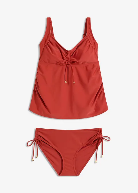 Umstandstankini (2-tlg.Set) mit Bindeband in braun von vorne - bonprix