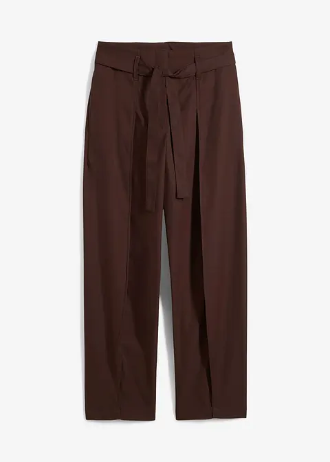 Hose mit Biesennaht in braun von vorne - bonprix