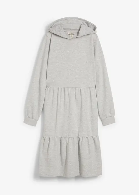 Sweatkleid in grau von vorne - bonprix