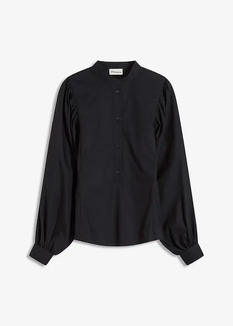Bluse in schwarz von vorne - bonprix