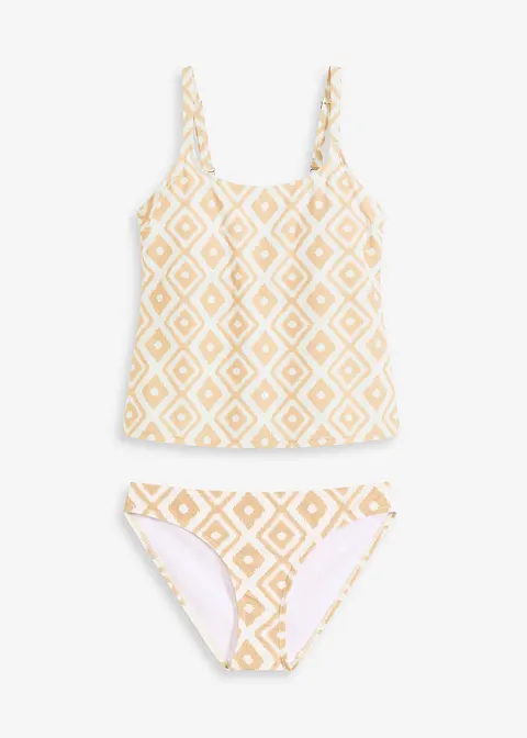Tankini mit Rundausschnitt (2-tlg.Set) in braun von vorne - bonprix