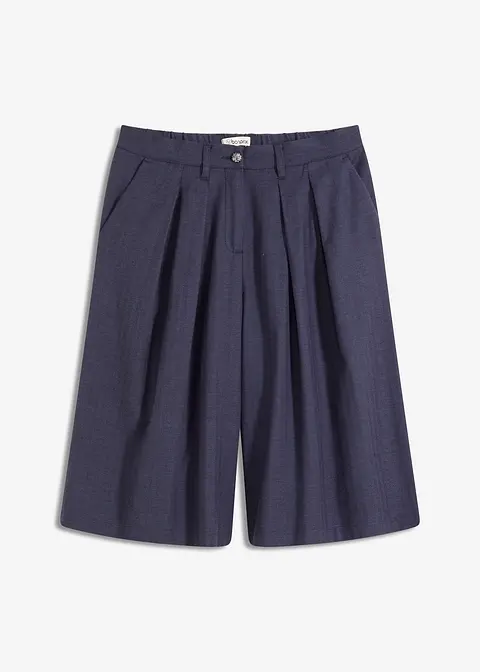 Bermudas mit Bundfalten in schwarz von vorne - bonprix
