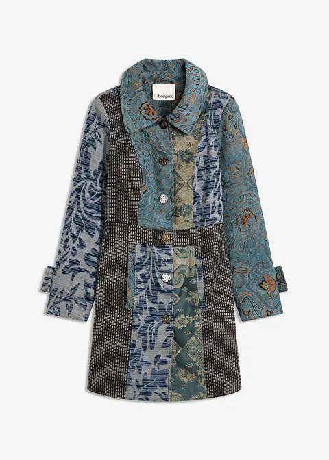 Kurzmantel in blau von vorne - bonprix