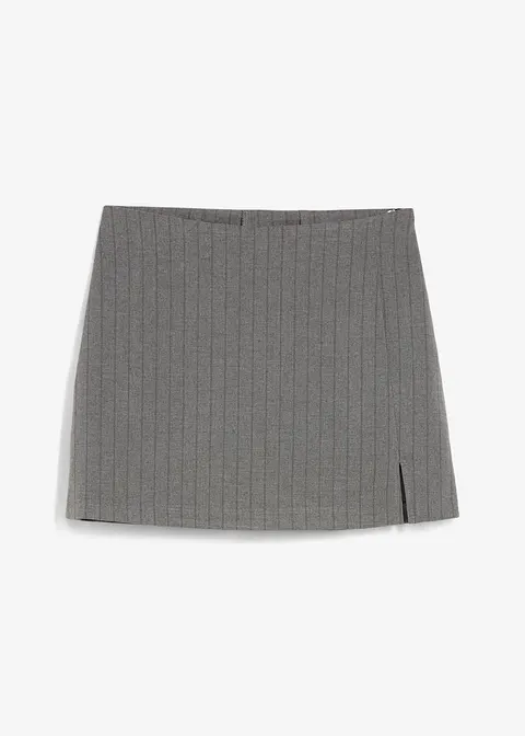 Hosenrock mit seitlichem Schlitz in grau von vorne - bonprix