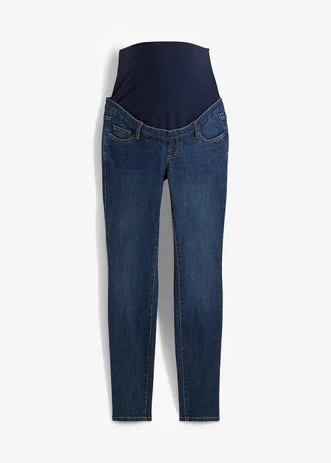 Umstandsjeans mit Bio-Baumwolle, Skinny in blau von vorne - bonprix