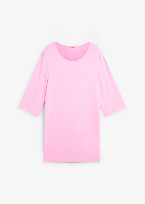 Funktions-Longshirt mit Schlitz, schnelltrocknend in rosa von vorne - bonprix