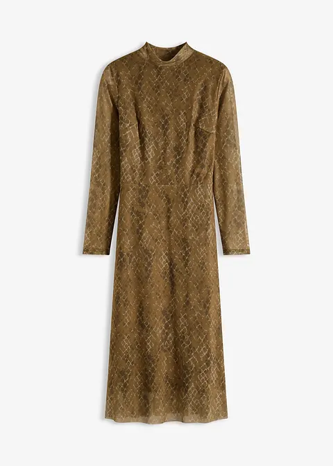 Midikleid in grün von vorne - bonprix