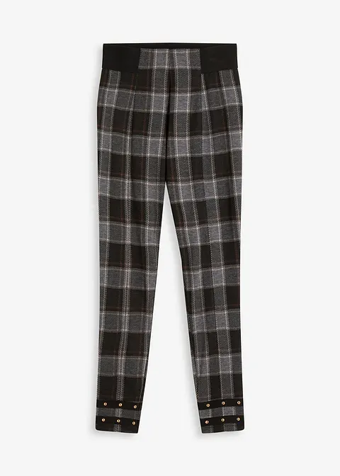 Jeggings mit Goldnieten in grau von vorne - bonprix