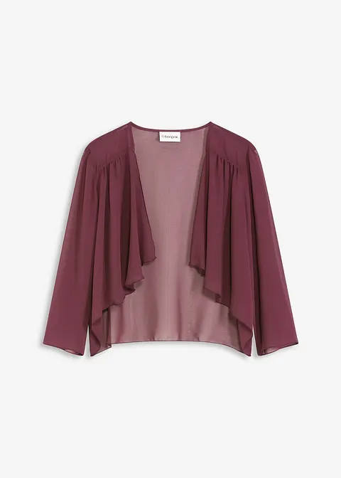 Bolero aus feinem Chiffon in braun von vorne - bonprix